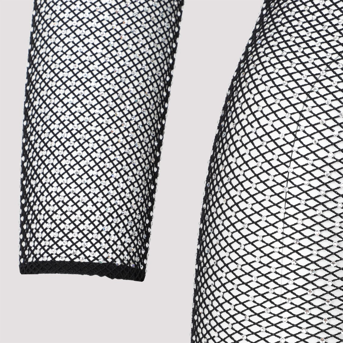 Balenciaga Black Crystal Mesh Mini Top