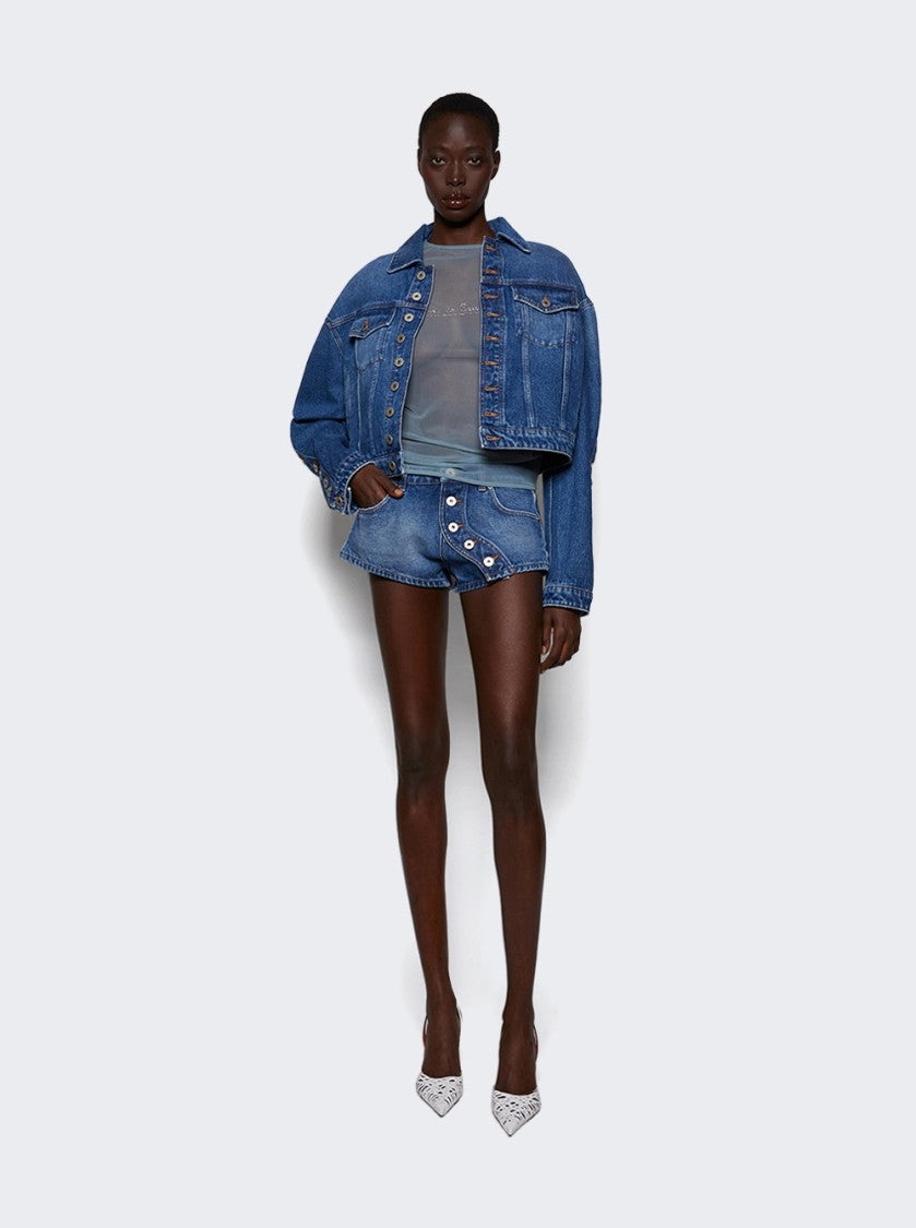 Jean Paul Gaultier Buttoned Denim Jacket Vintage Blue