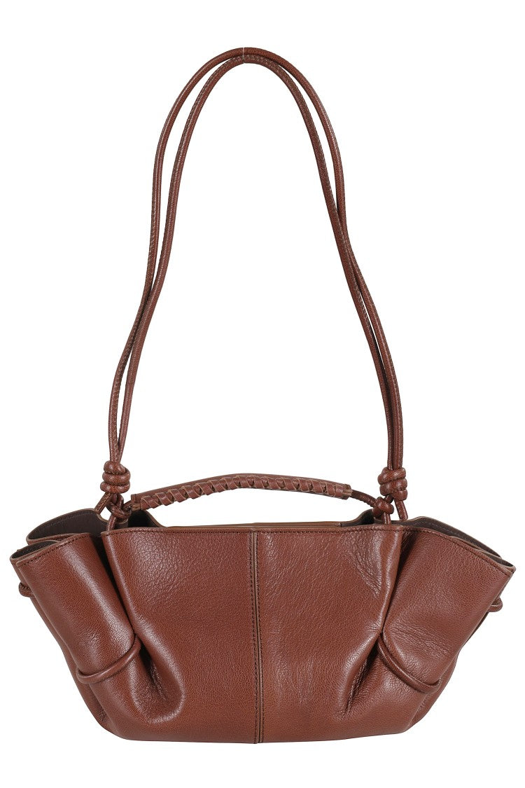 Hereu Mini Handbag With Curled Design And Braided Handle