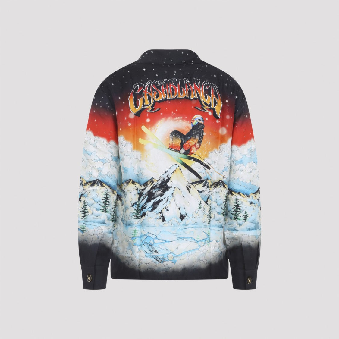 Casablanca Ski Lake Multicolor Silk Cuban Collar Ls Shirt