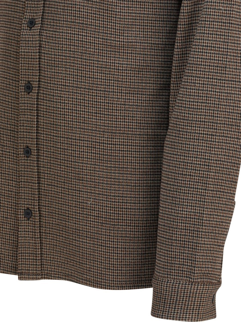 Vince Timeless Houndstooth Shirt With Button-Down Front