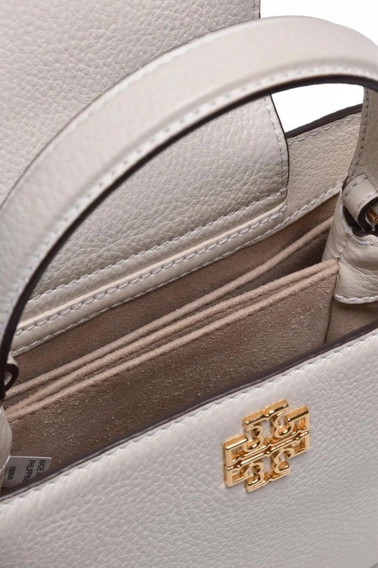 Tory Burch Britten Satchel Tote Bag - White