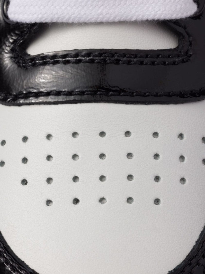 Prada Leather Downtown Sneakers With Enamel Triangle Logo