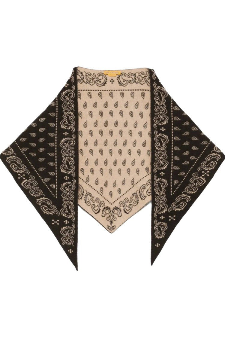 Guest In Residence Beige Wild Rag Paisley-Print Cashmere Scarf