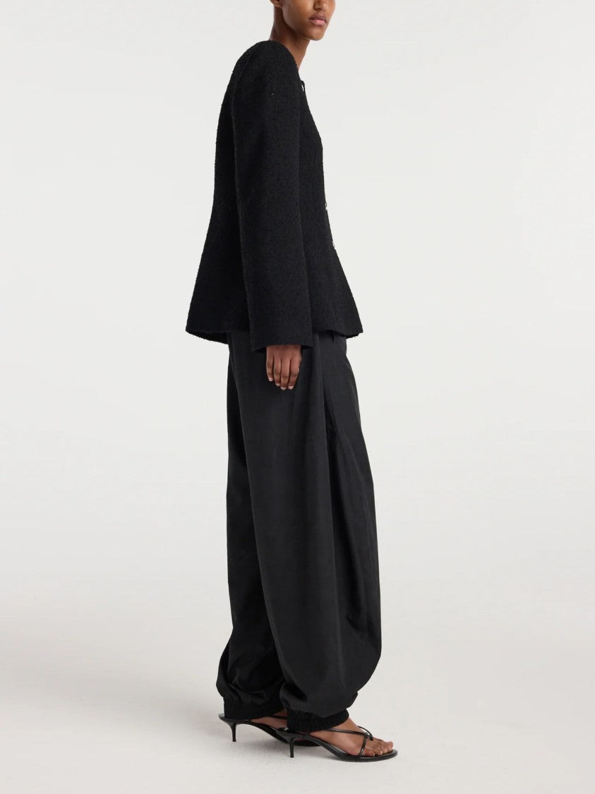 Róhe Black Bouclé Wool Shaped Blazer