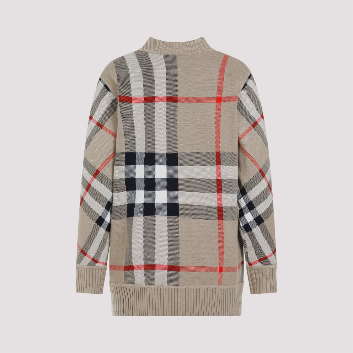 Burberry Cashmere Cardigan With Archive Check