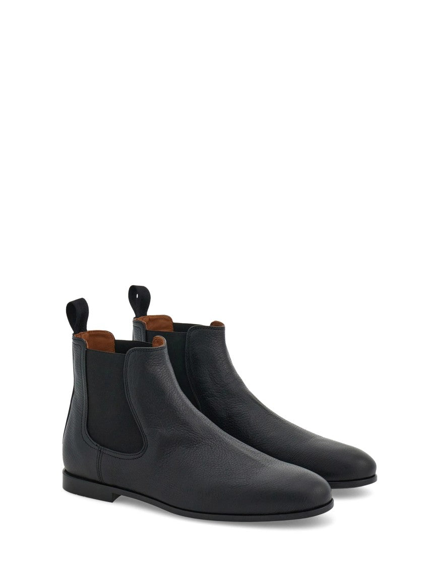 Ferragamo Black Sterling Elastic Side-Panel Ankle Boots