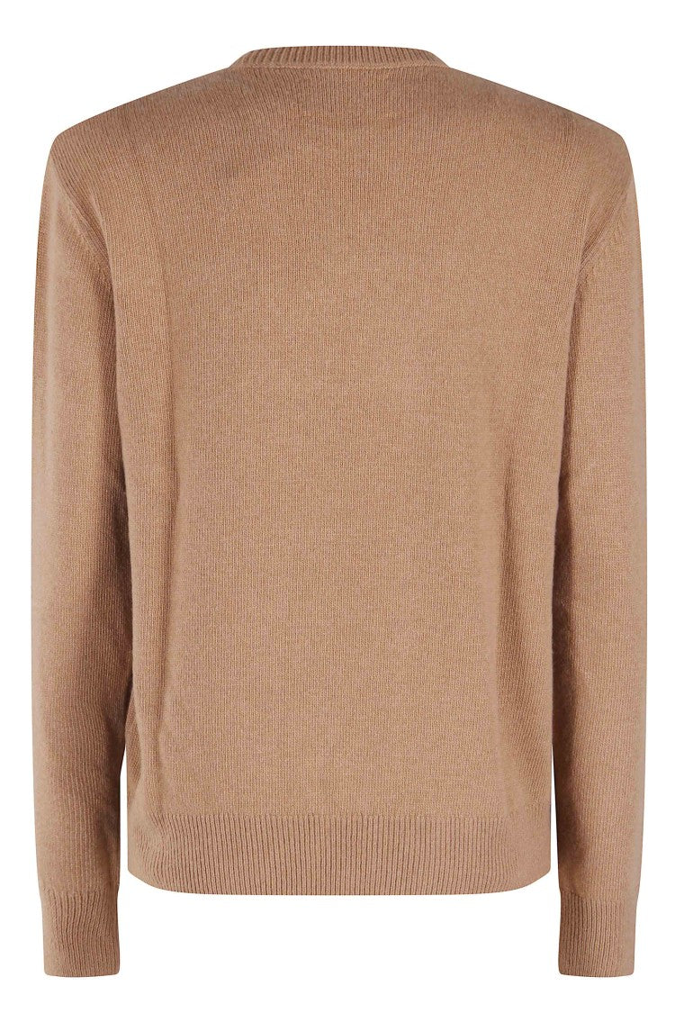 Mc2 Saint Barth Camel Knit Crewneck Sweater