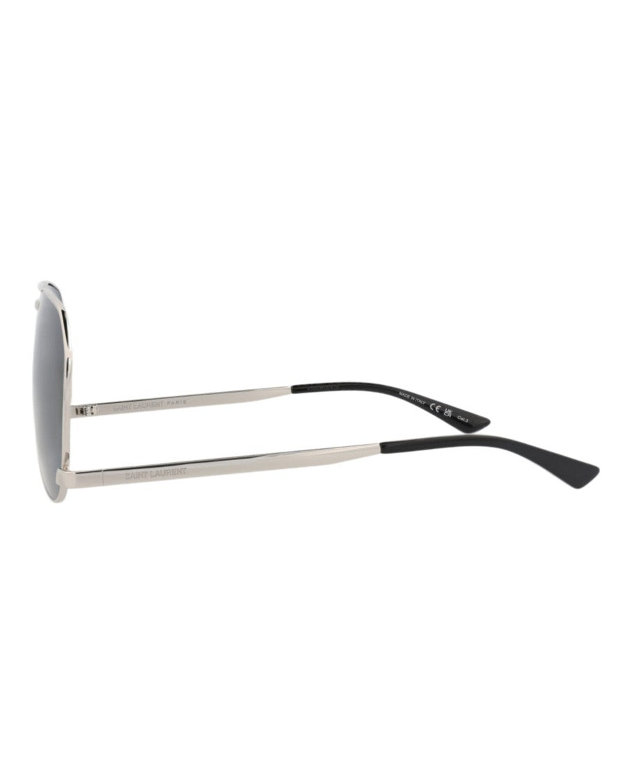 Saint Laurent Aviator-Frame Metal Sunglasses