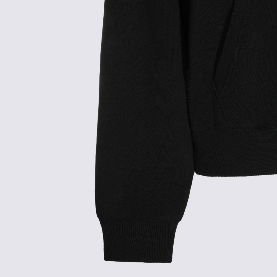 Polo Ralph Lauren Classic Black Hoodie With Embroidered Logo And Ribbed Details