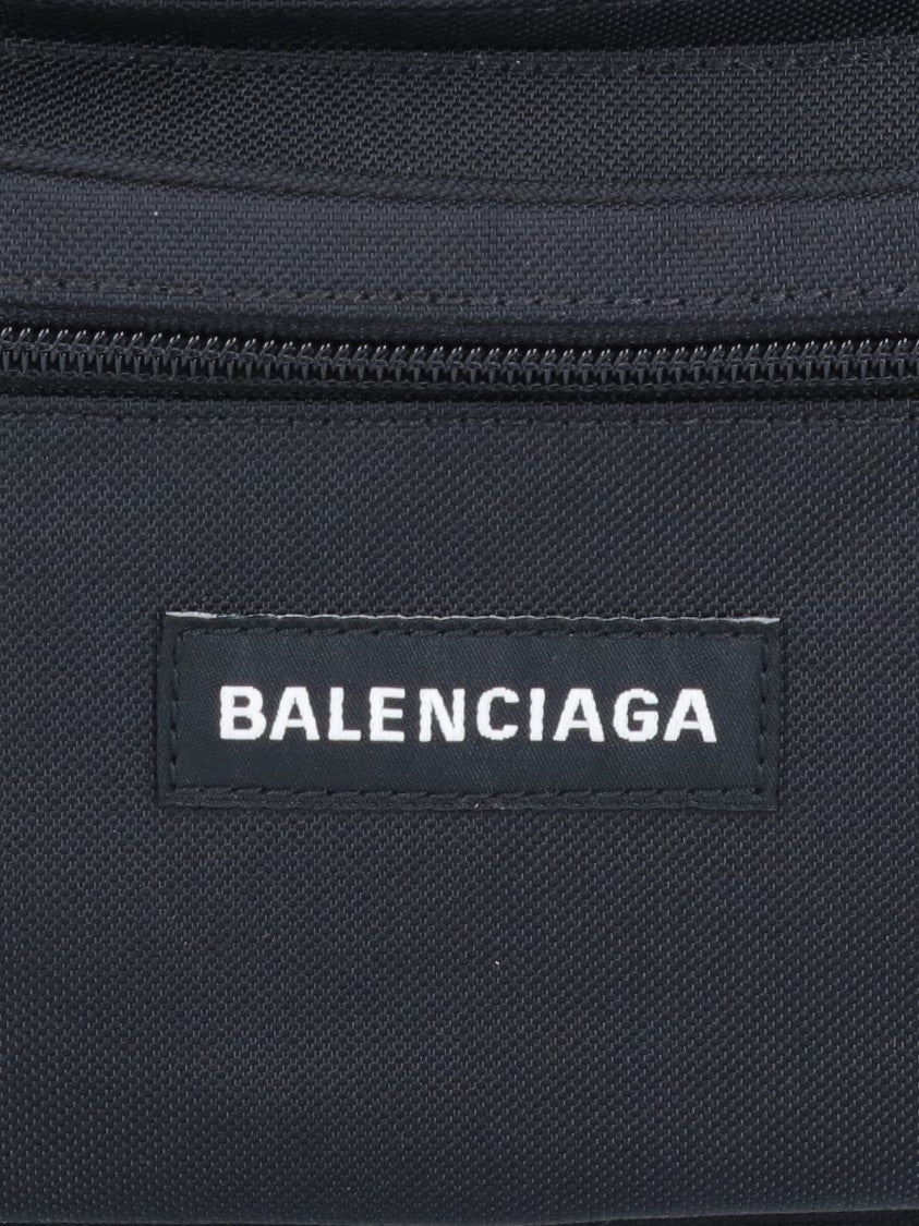 Balenciaga Black Explorer Nylon Zipper Belt Bag