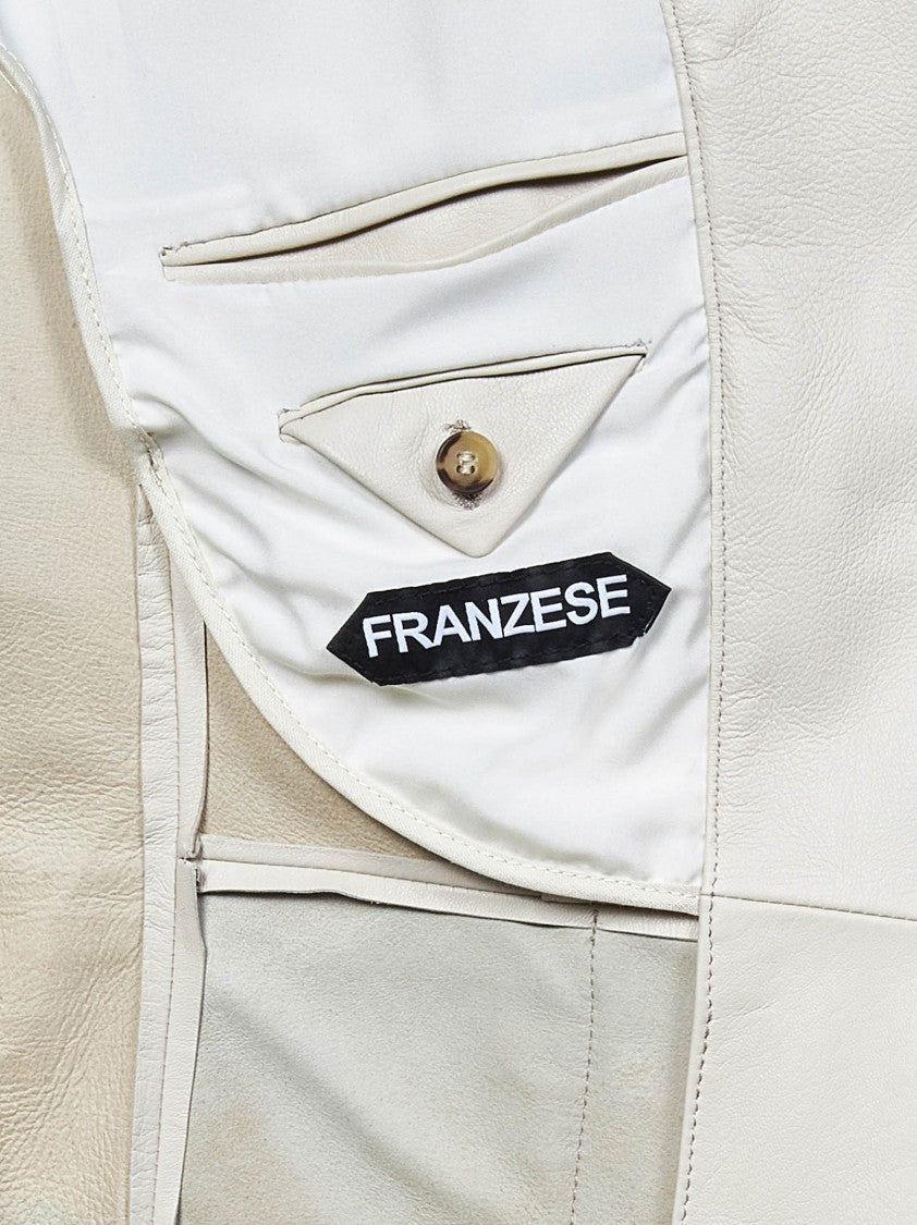 Franzese Collection Tailored Beige Leather Jacket