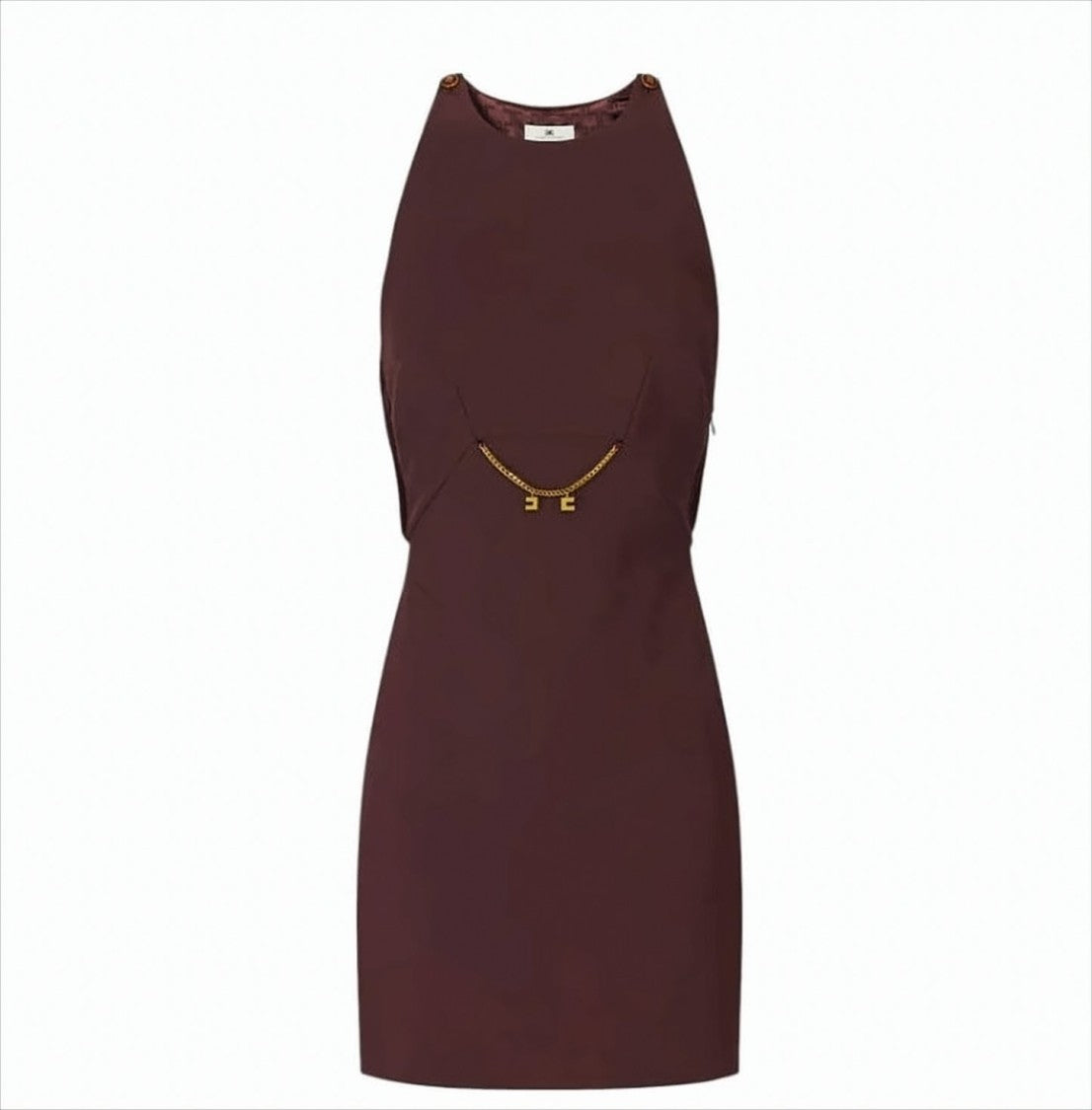 Elisabetta Franchi Double Crêpe Dress With Georgette Back