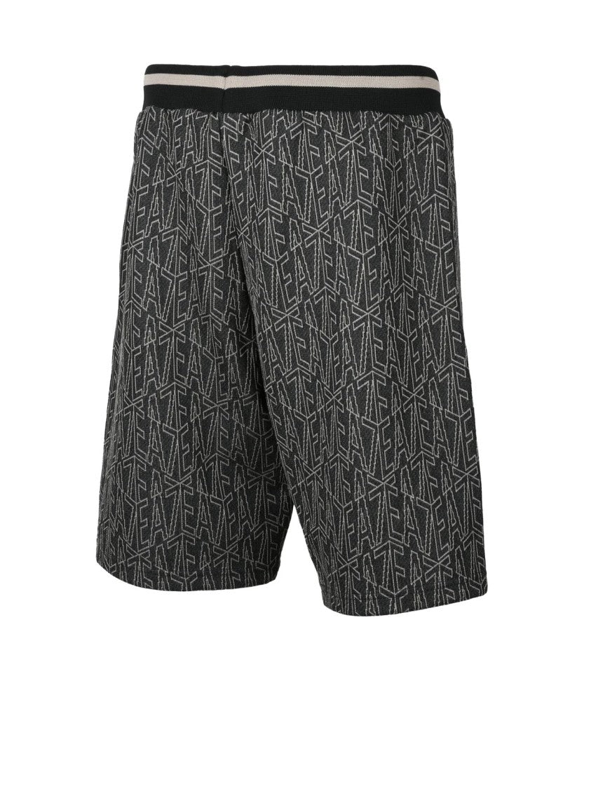 Ea7 Emporio Armani Grey Polyester Cotton Polyamide Sweatshirt Shorts