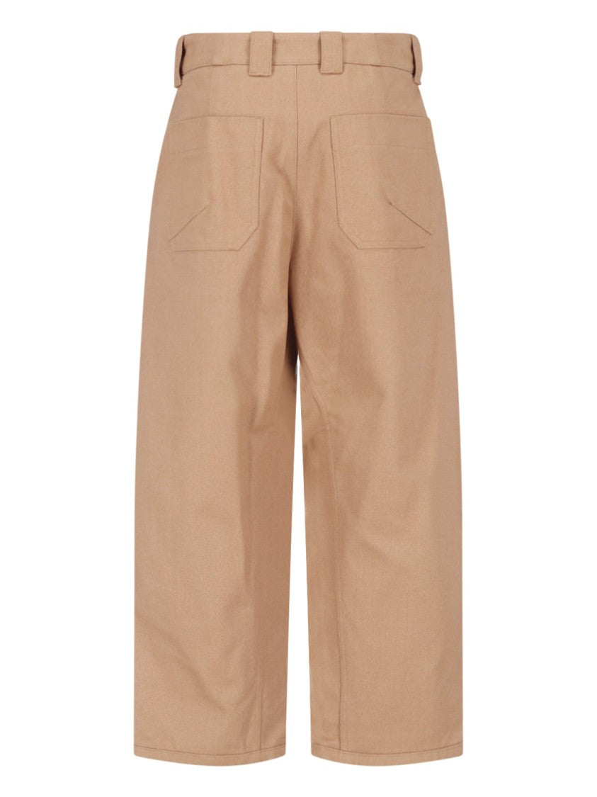 Chloé High-Waisted Wide-Leg Chloé Cotton Trousers