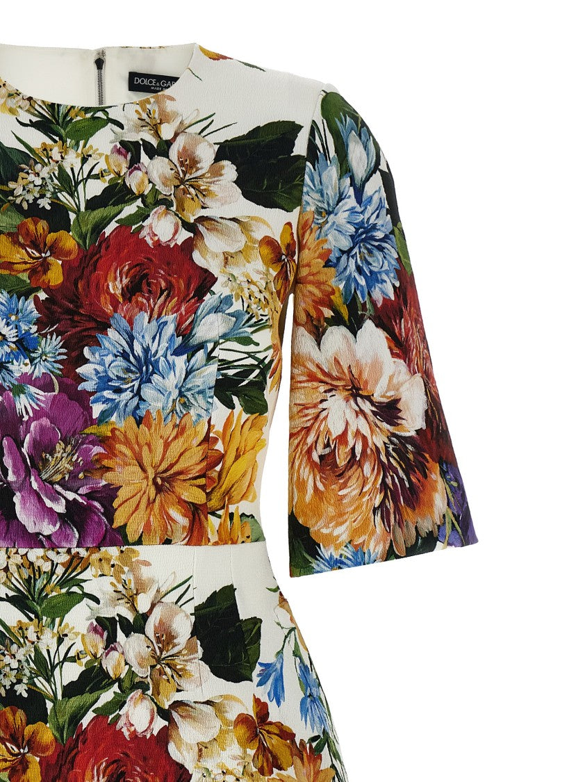Dolce & Gabbana Floral Bouquet Printed Dress