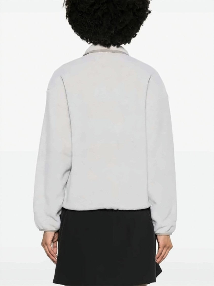 Patagonia Light Grey Fleece Jacket With Beige Accents