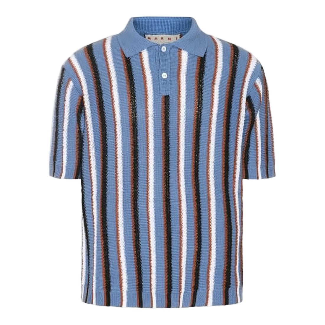 Marni Striped Knit Polo Shirt