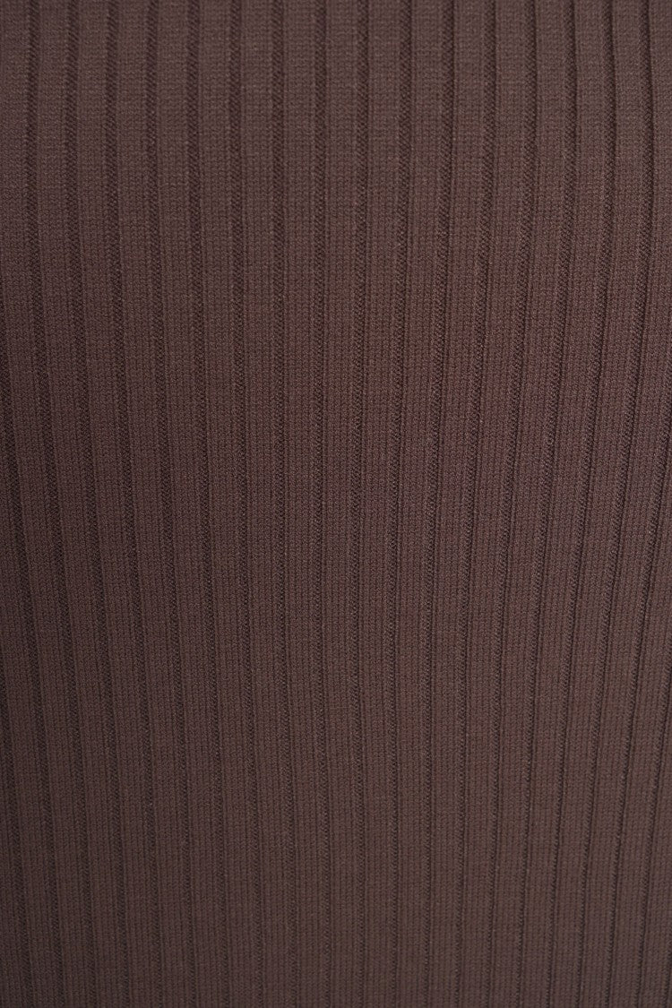 Guess By Marciano Maxi Dress In Fitted Ribbed Knit With Gold Buttons