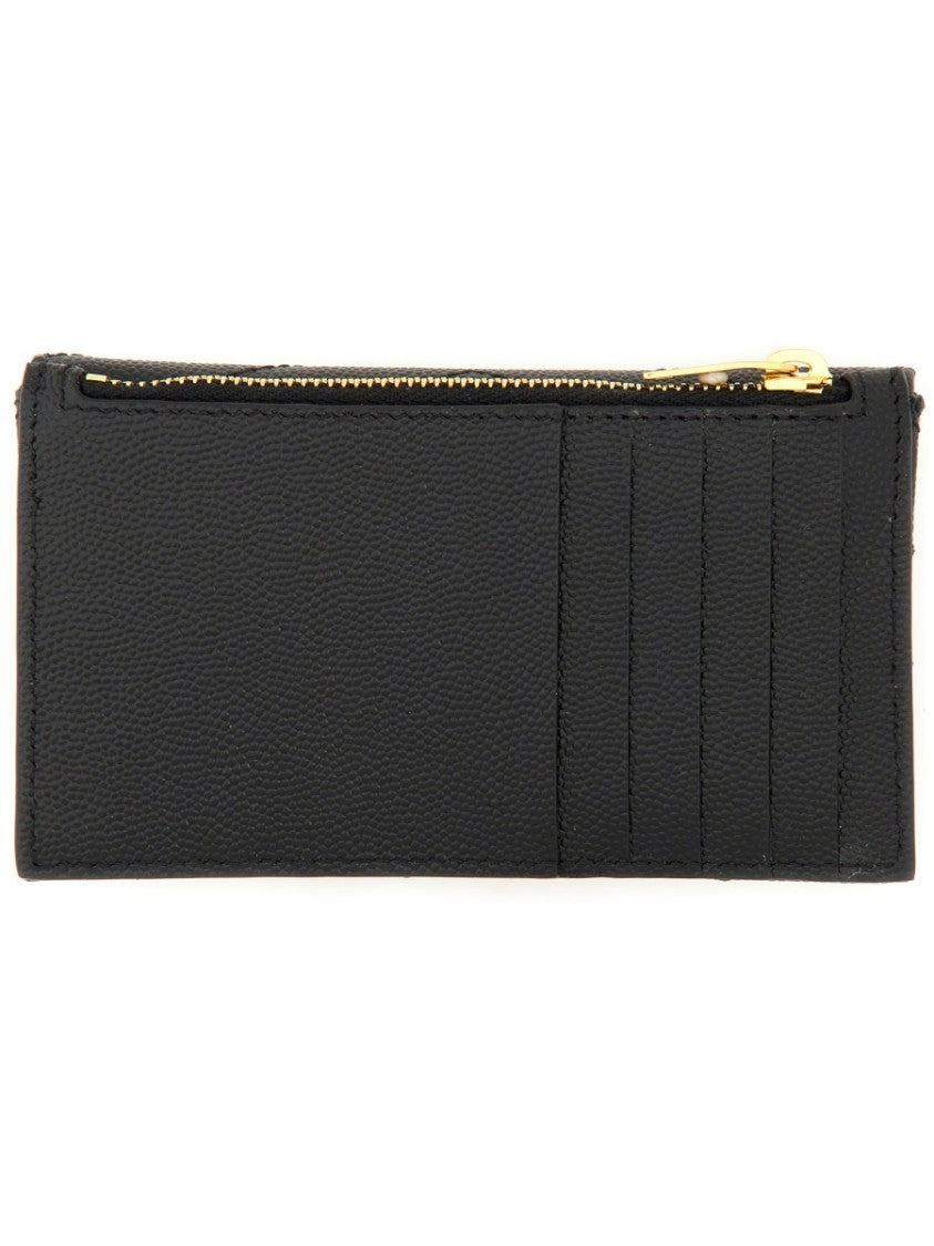 Saint Laurent Cassandre Chevron-Quilted Card Holder