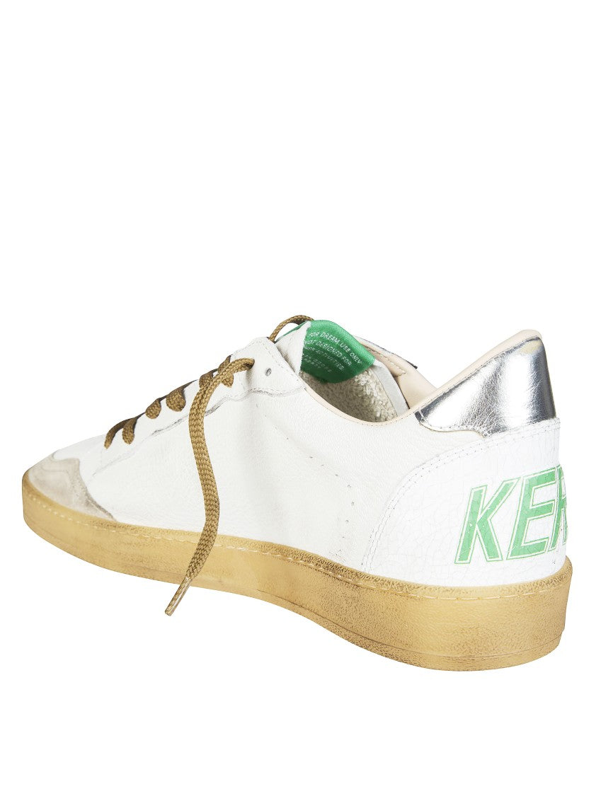 Golden Goose White Nappa Leather Silver Star Sneakers