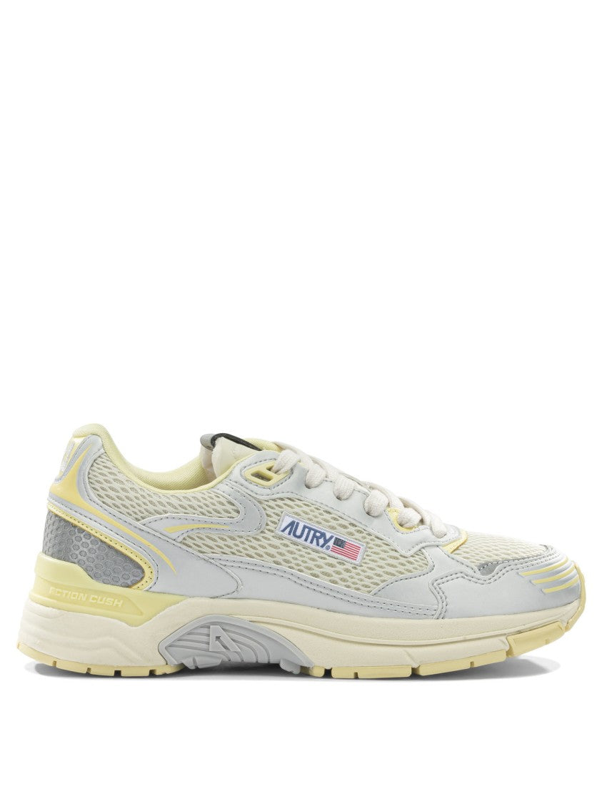 Autry Running-Inspired Mesh And Leather Sneakers