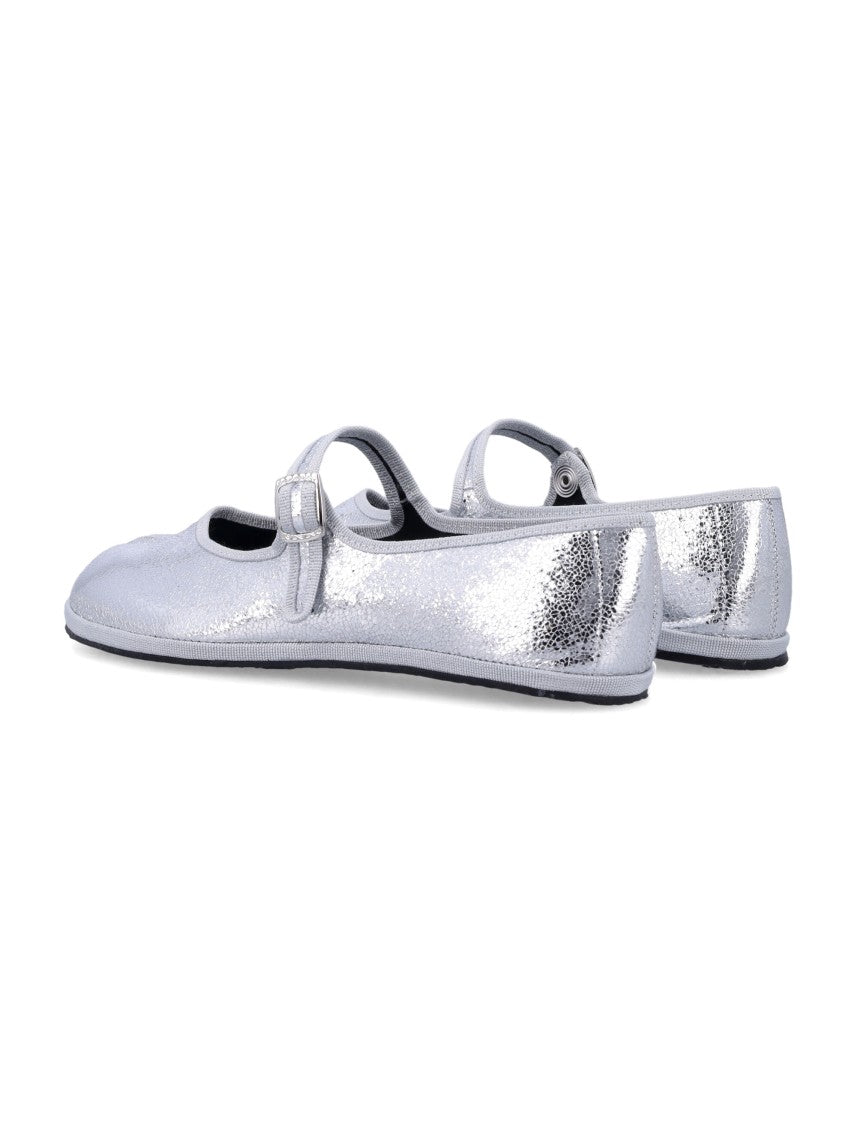 Drogheria Crivellini Fu-Tabi Laminated Leather Flat Shoes