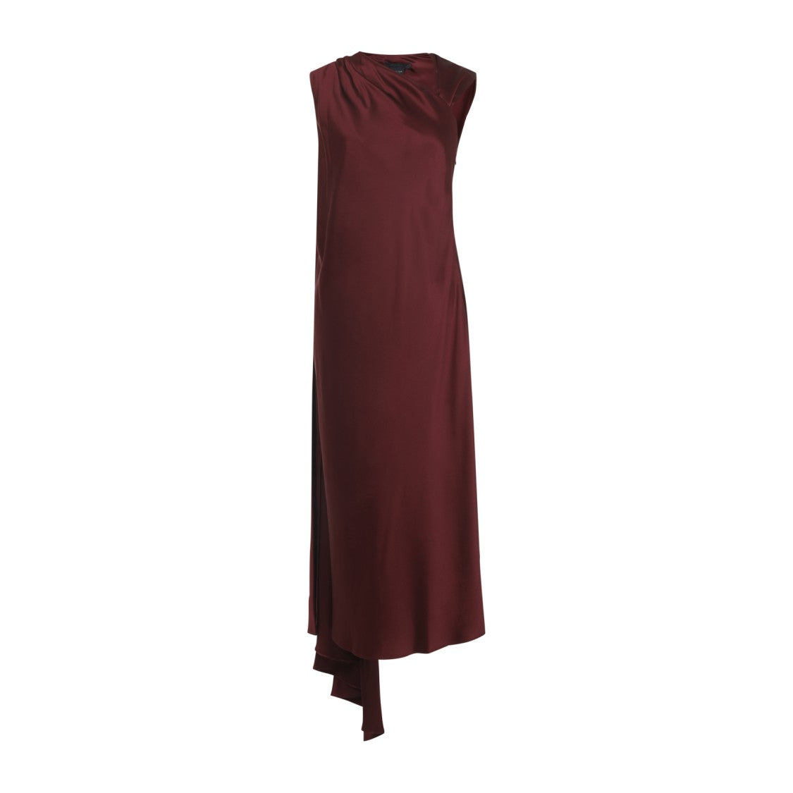 Max Mara Pianoforte Edolo Bordeaux Silk Midi Dress