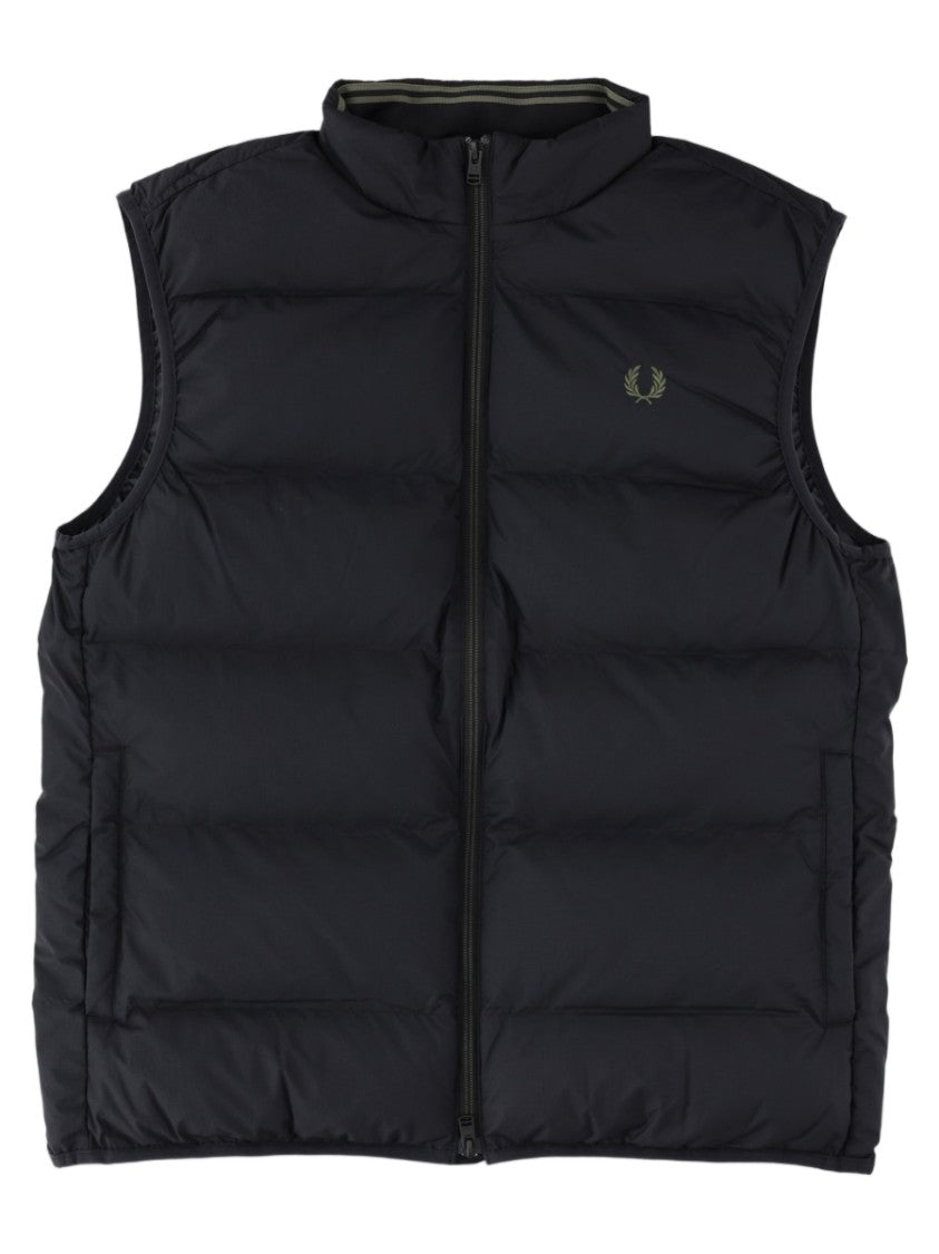 Fred Perry Padded High Collar Recycled Polyamide Vest