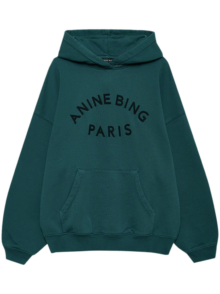 Anine Bing Oversized Deep Green Sweatshirt
