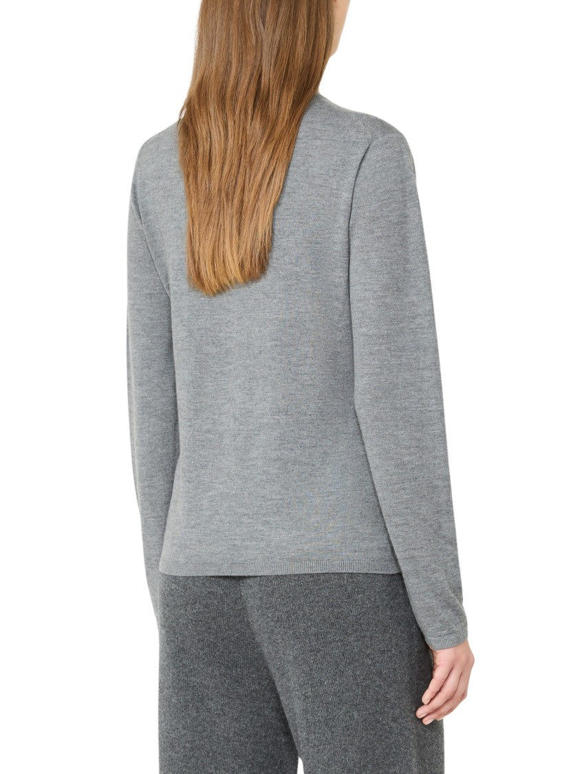 Max Mara Long-Sleeved Cashmere Sweater With Classic Crew Neckline