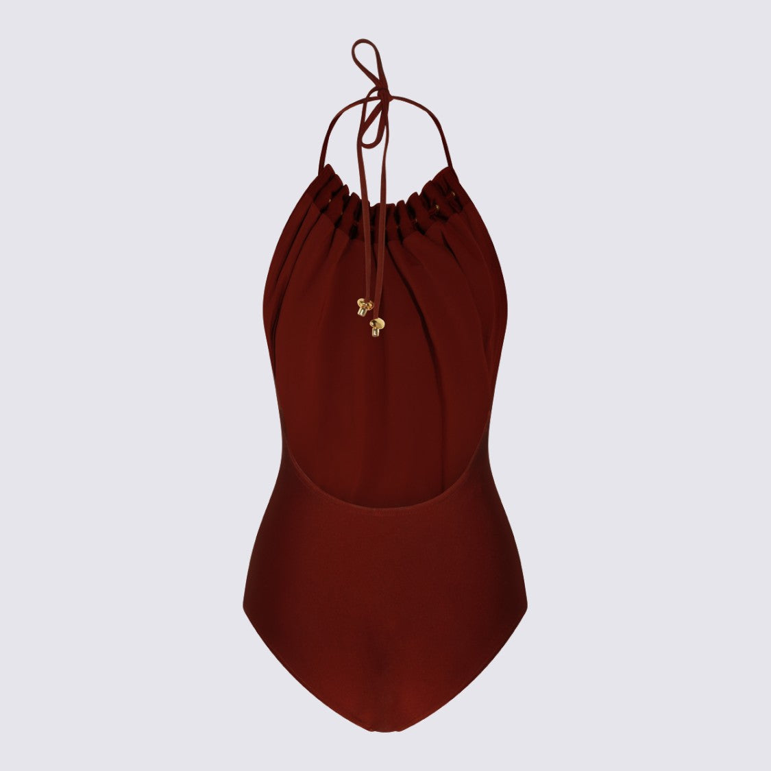 Zimmermann Halter Neck One-Piece Swimsuit With Gold Accents