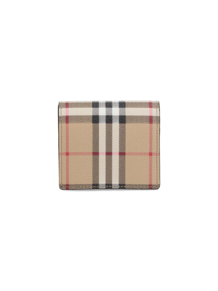 Burberry Structured Check Pattern Wallet