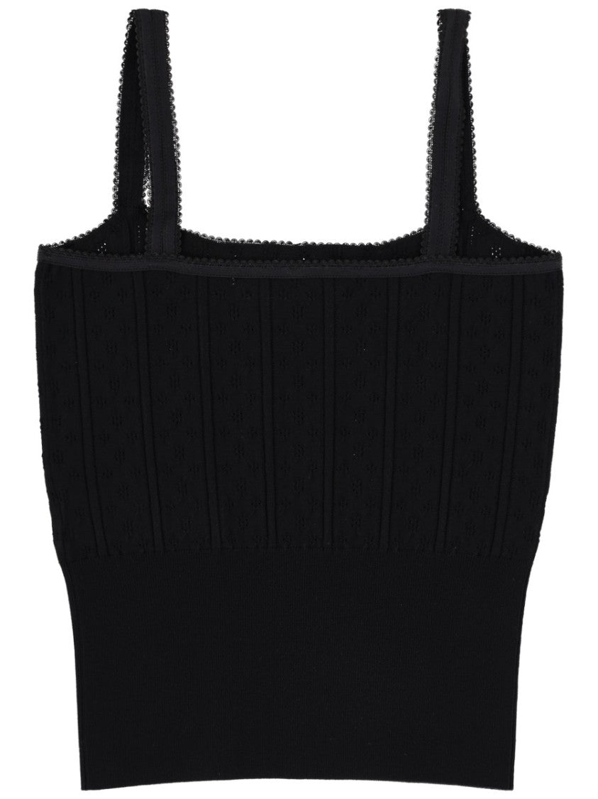 J. W. Anderson Fitted Bow Ribbed Knit Top