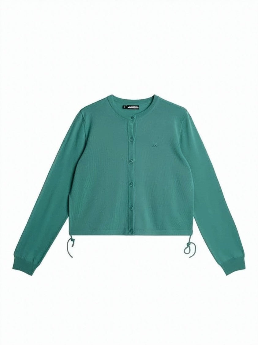J Lindeberg Cropped Cardigan Sweater With Button-Down Front