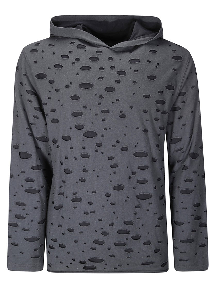 Acne Studios Multi-Layer Hooded Cotton Sweatshirt With Textured Design