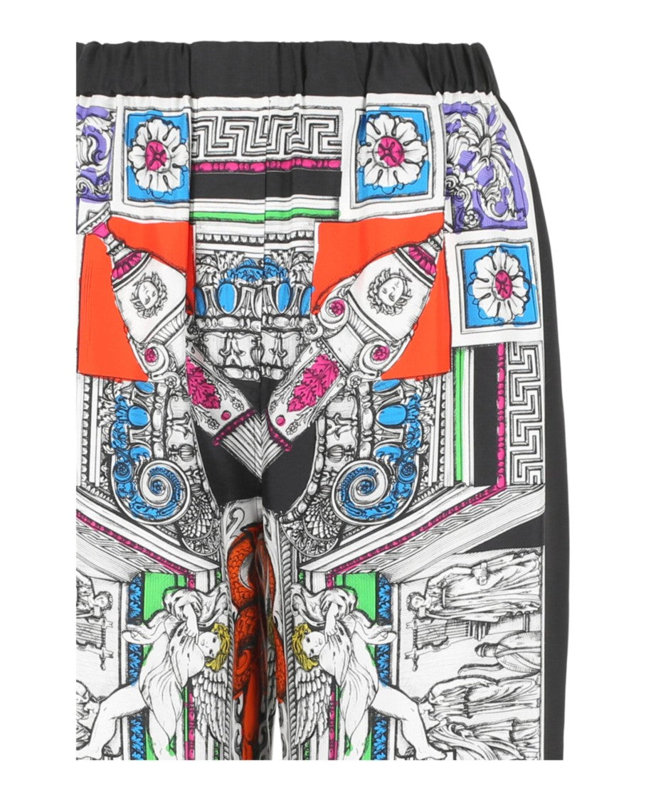 Versace Multicolored Silk Pants