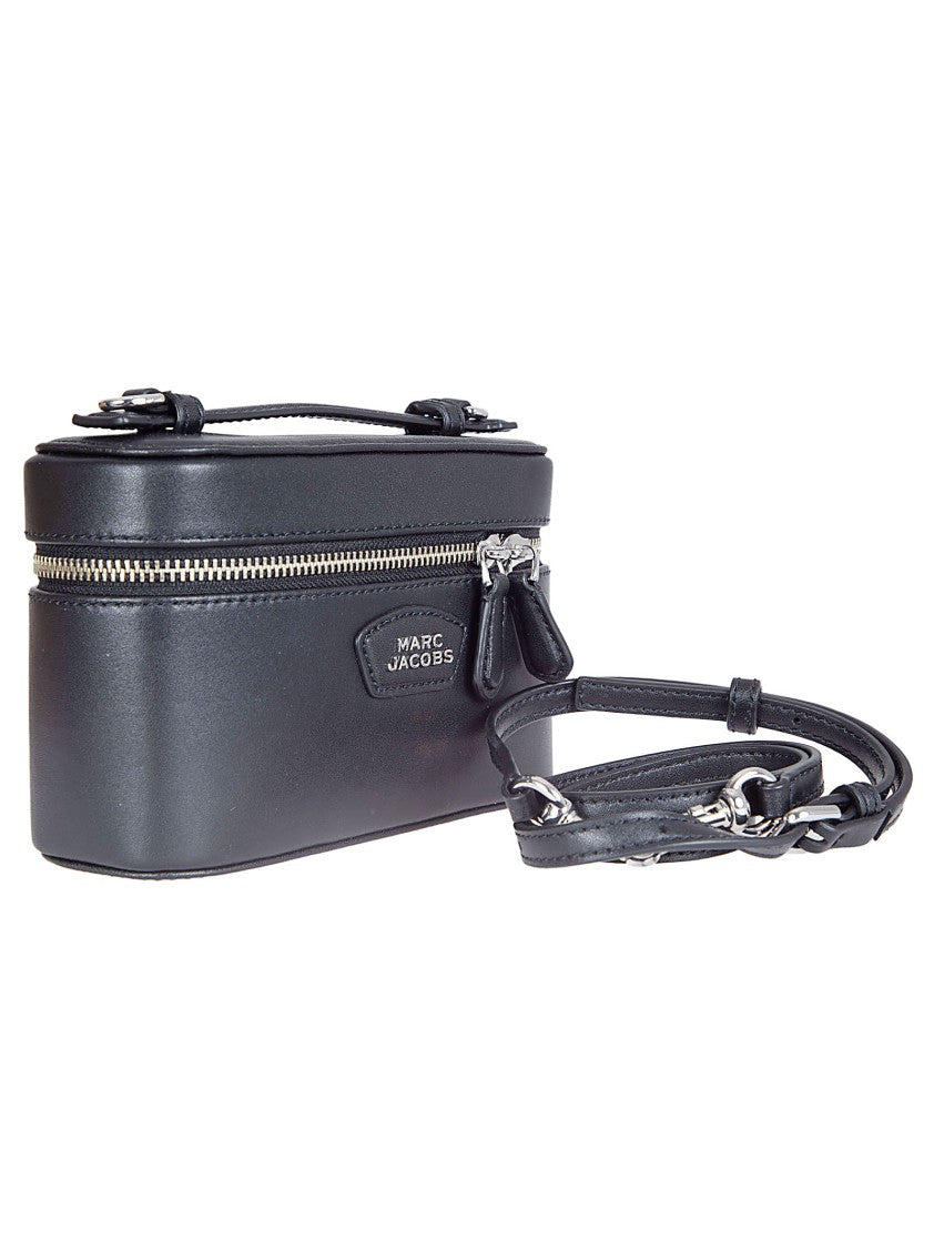 Marc Jacobs Structured Rectangular Black Leather Crossbody Bag