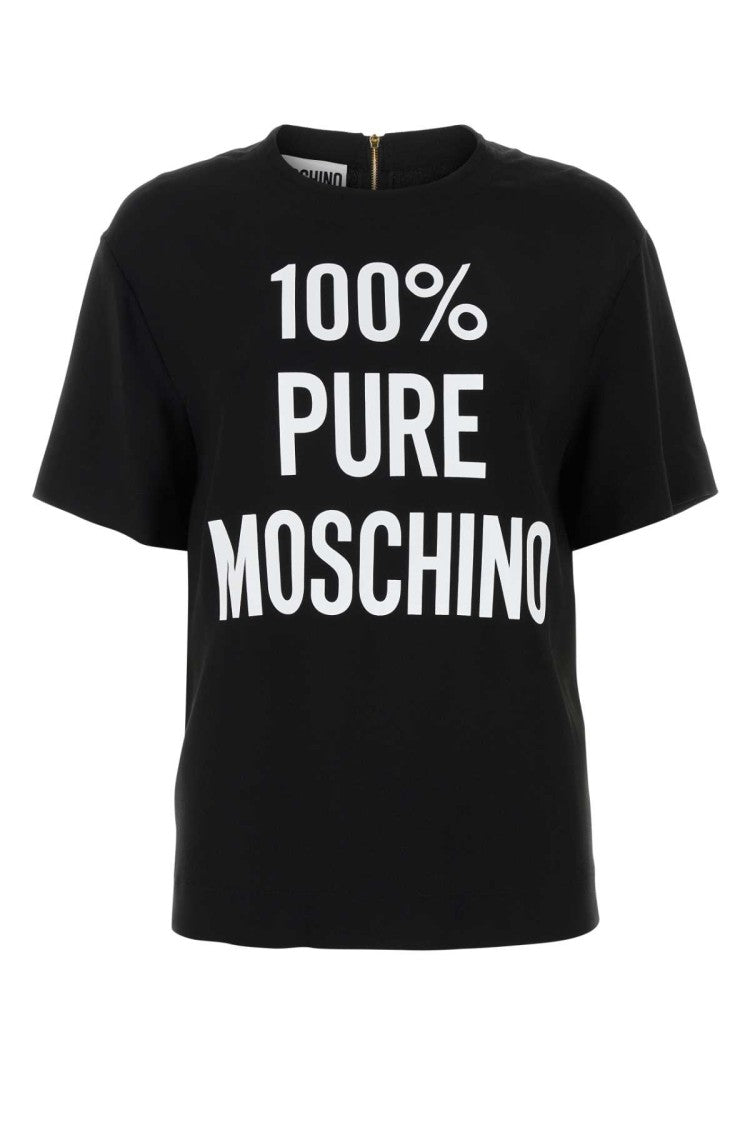Moschino Black Crepe T-Shirt