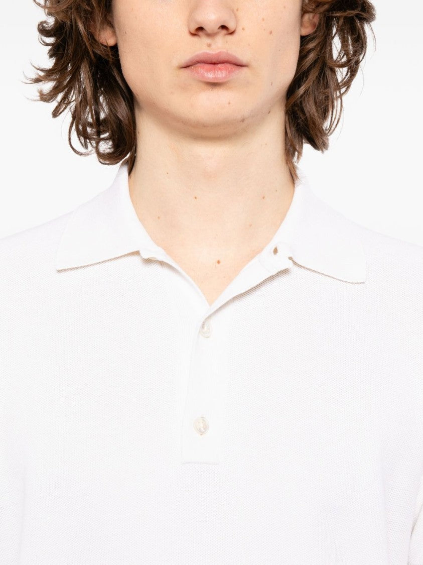 Tom Ford Off-White Button Placket Polo Shirt