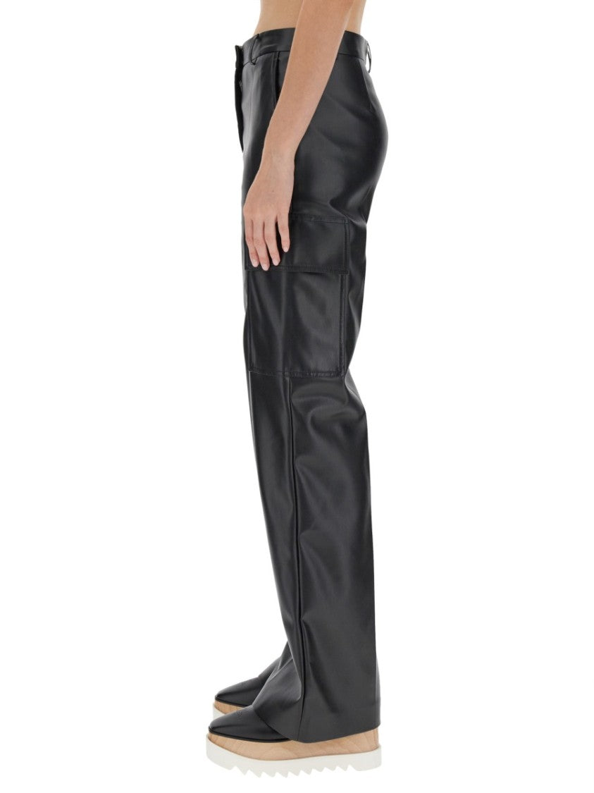 Stella Mccartney Tailored Black Cargo Pants With Utility Pockets