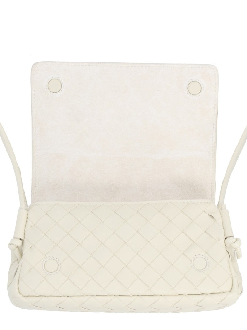 Bottega Veneta Rectangular Shoulder Bag With Woven Lamb Leather Exterior