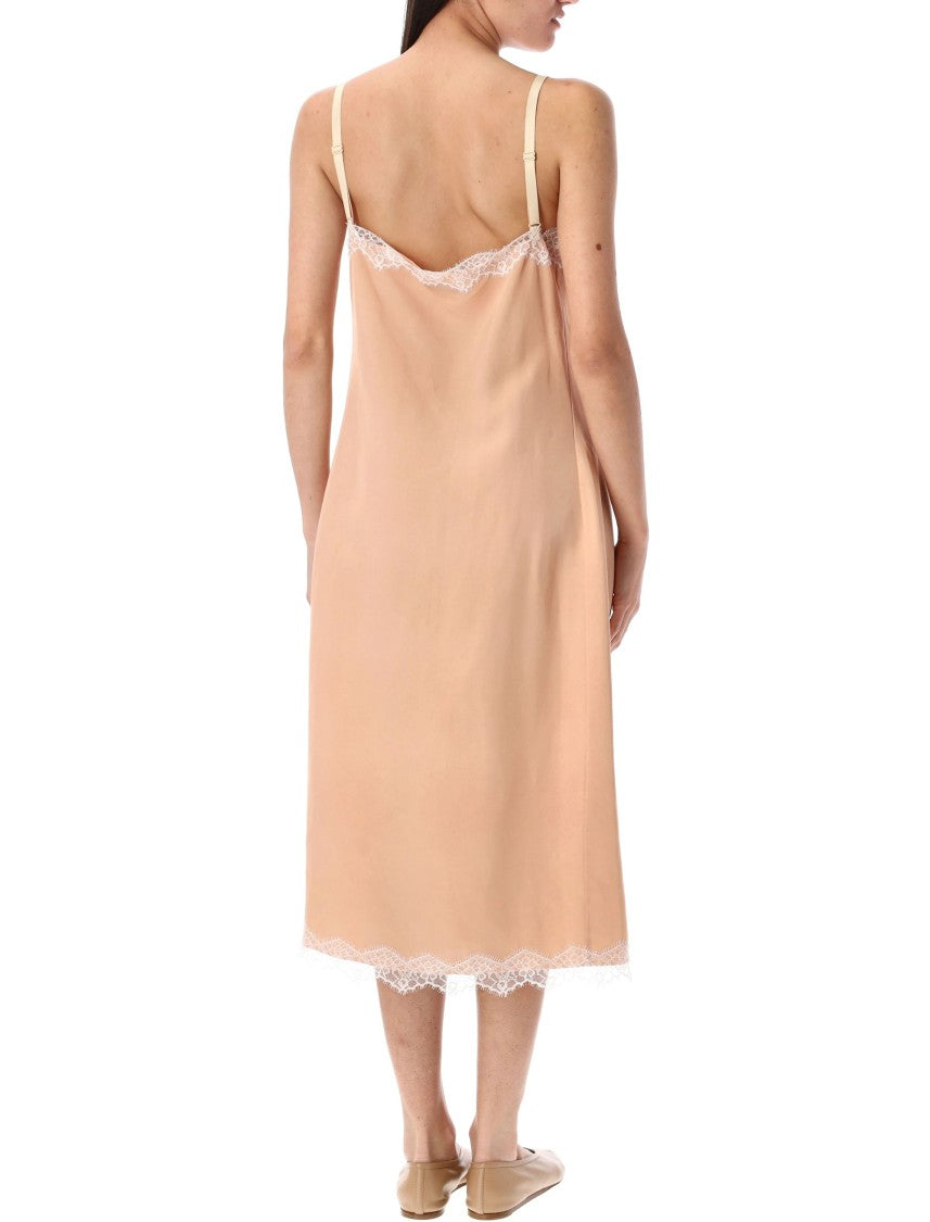 Carven Peony Lingerie Dress With Adjustable Straps
