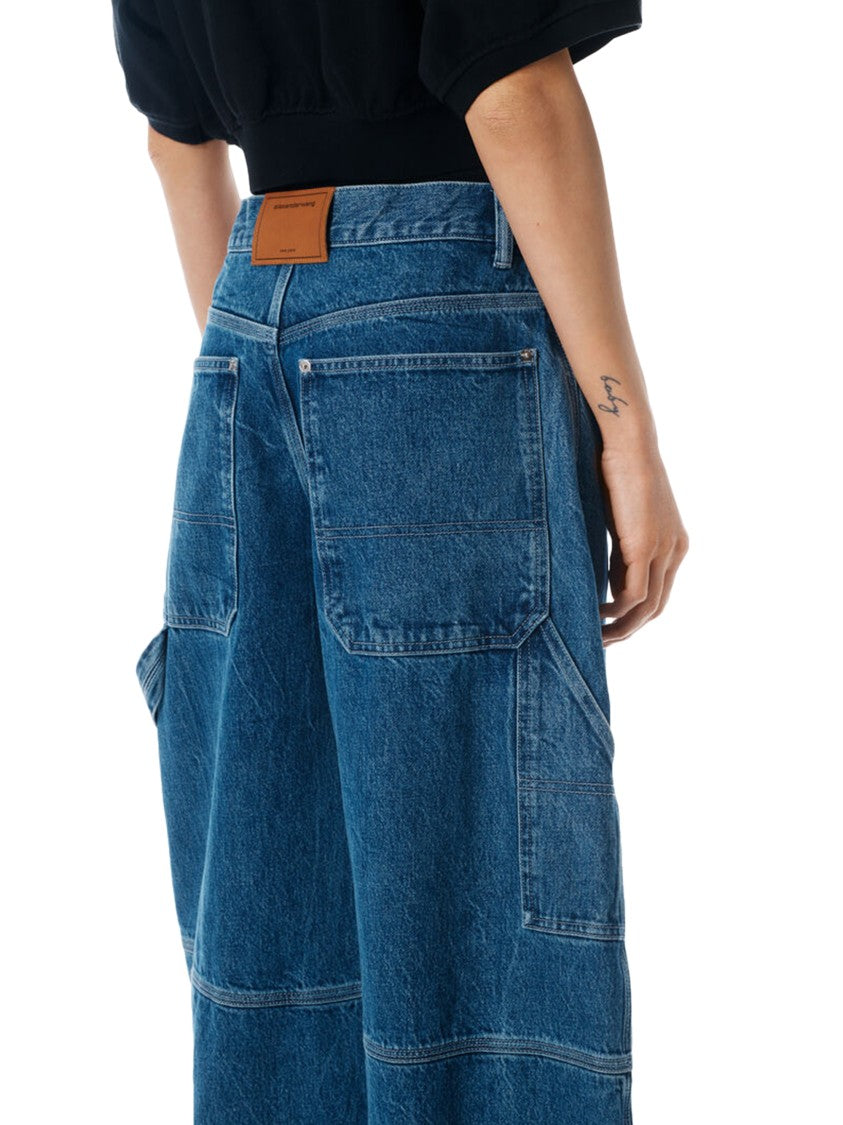 Alexander Wang Mid Rise Oversized Denim Trousers