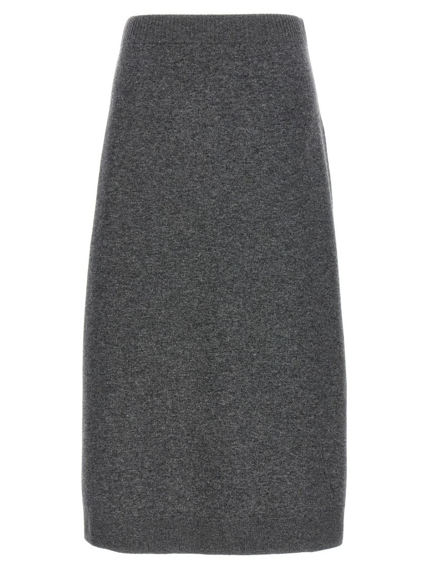 Brunello Cucinelli Longuette Midi Skirt In Stretch Cashmere