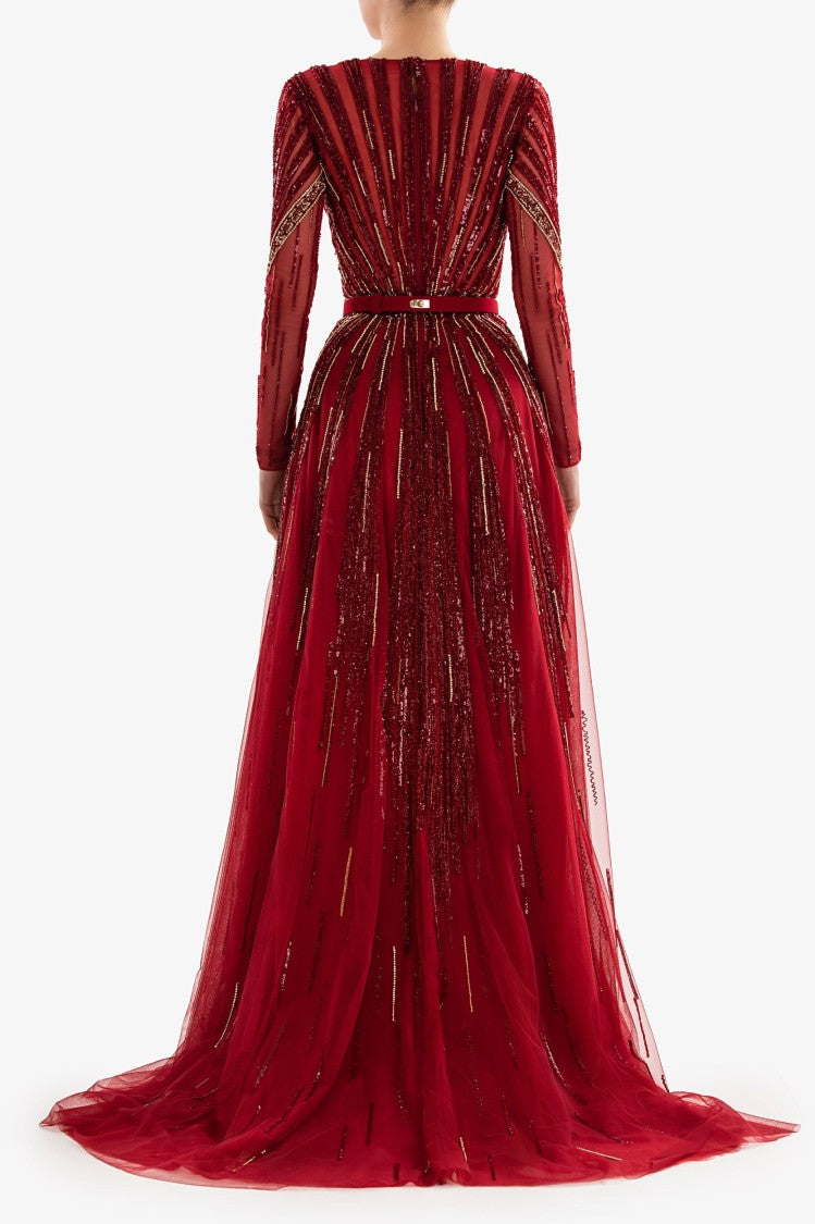 Saiid Kobeisy Embroidered Long Dress