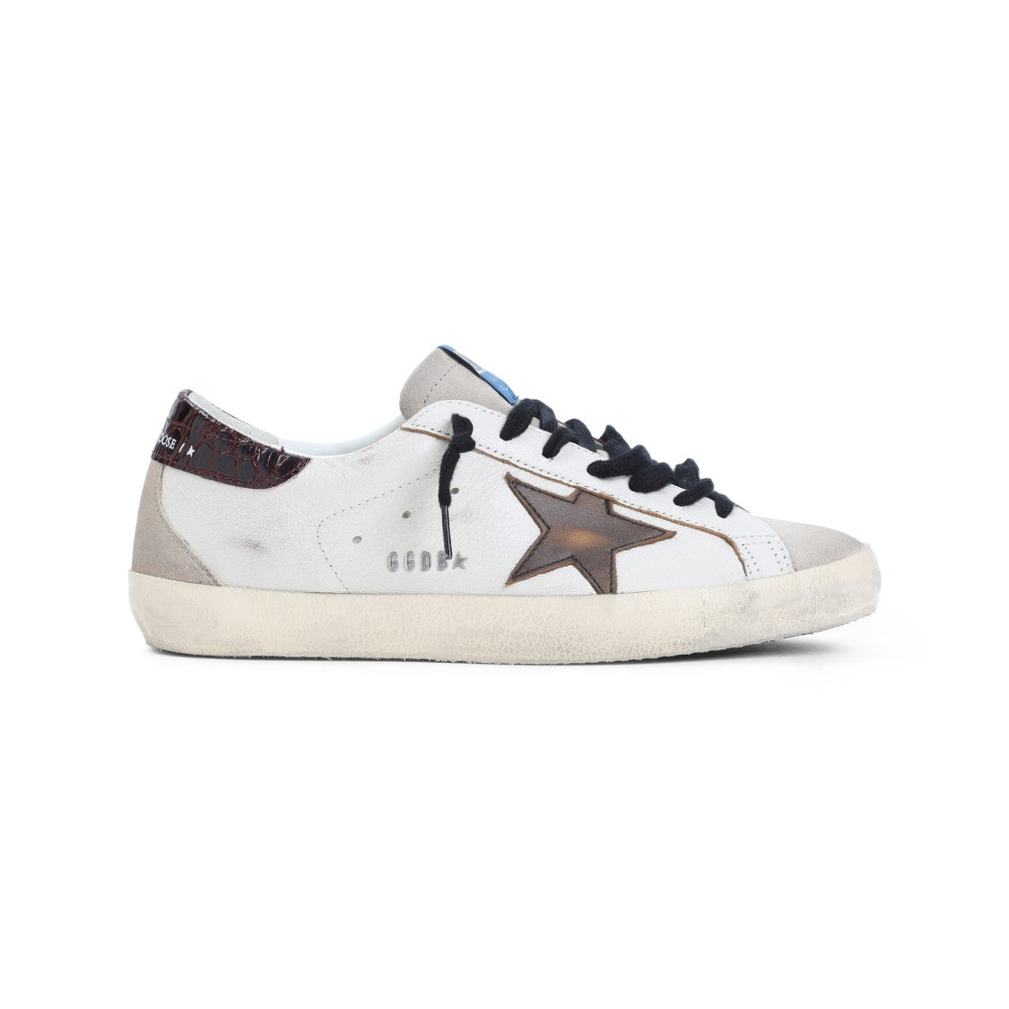 Golden Goose Distressed White Leather Sneakers