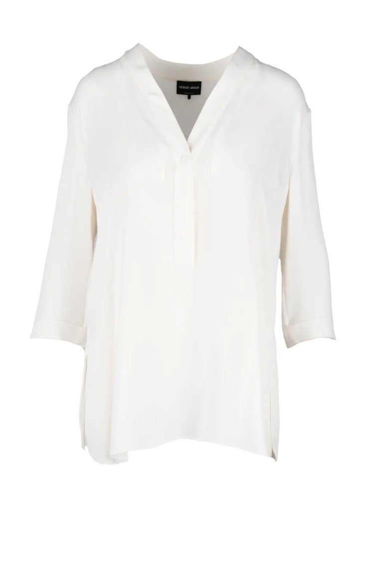 Giorgio Armani Silk Blouse - White
