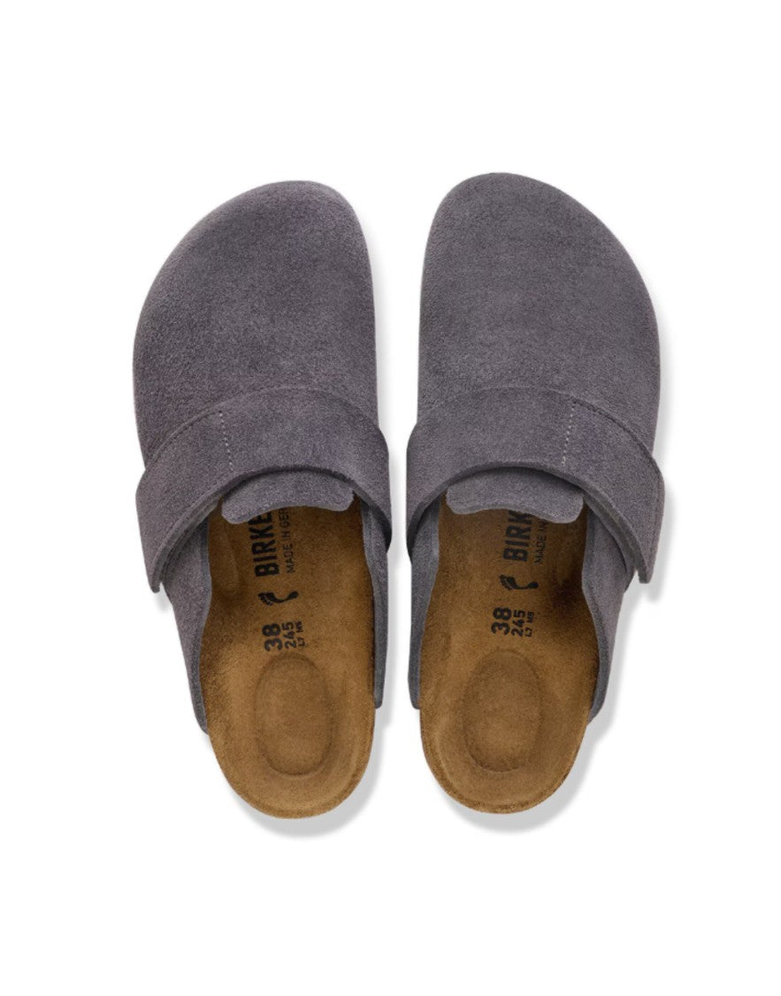 Birkenstock Arizona Big Buckle Charcoal Leather Sandals