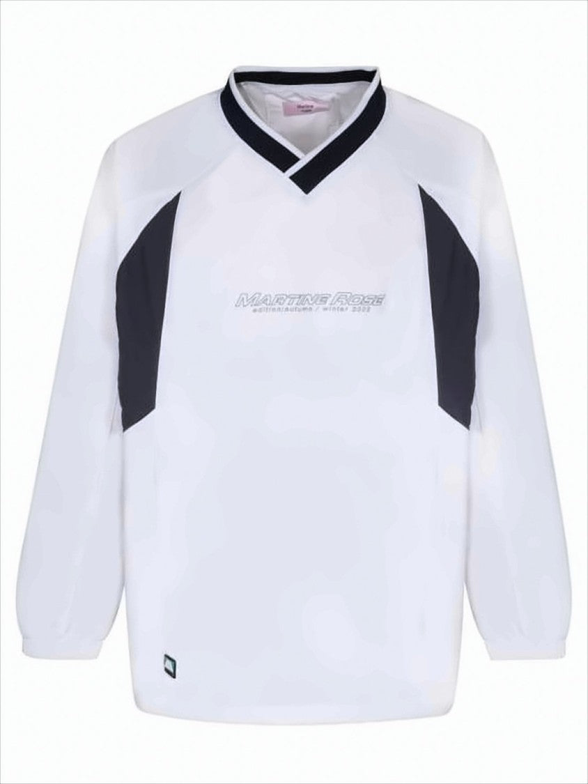 Martine Rose Relaxed Fit Long-Sleeve T-Shirt With V-Neck